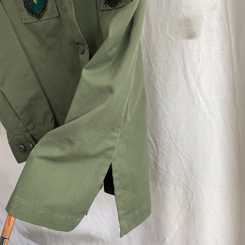 True Vintage Women’s OD Green Uniform Blouse - Picture 7 of 8